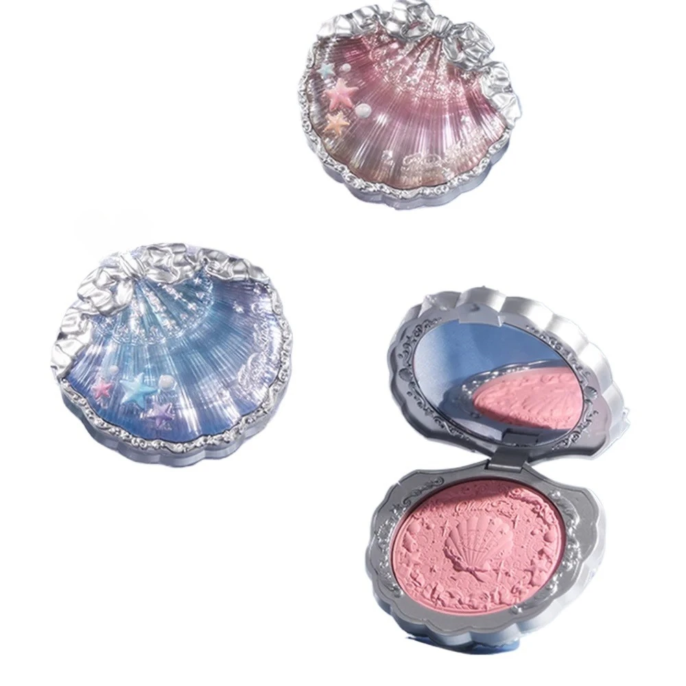 

Flower Knows Shells Jewel Embossed Satin Blush Matte Long-Lasting Volumizing Highly Pigmented Fine Powder