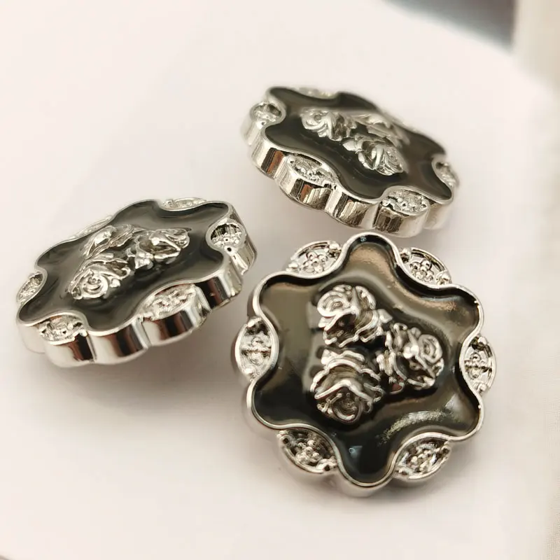 Metall knöpfe für Bekleidungs designer hand gefertigte Luxus kleidung Näh zubehör Perle Strass dekorieren DIY Bastel bedarf – Detail 9