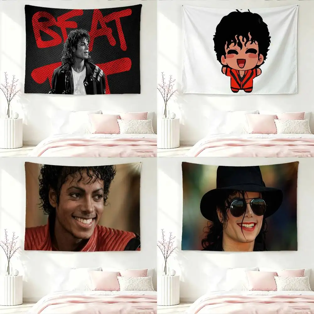 M-Michael Jackson Tinplate Flag Digital Printing Banner for Garage Wall Out Door Decoration