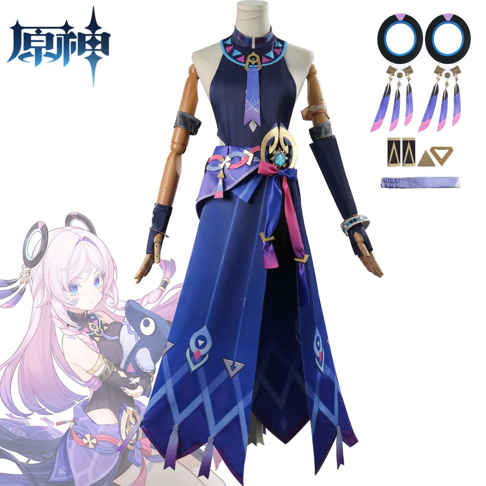 Genshin Impact Citlali Cosplay Costume Carnival Uniform Anime Halloween Adult Party Costumes Masquerade Women Game