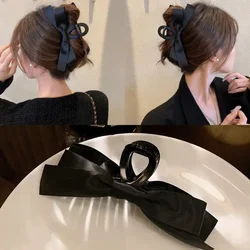 Double Sided Bow-Knot Hair Grab Clip Hairpins Big Bow Velvet Hair Claws Korean Hair Clip Hair Style Accessories Fashion Barrette