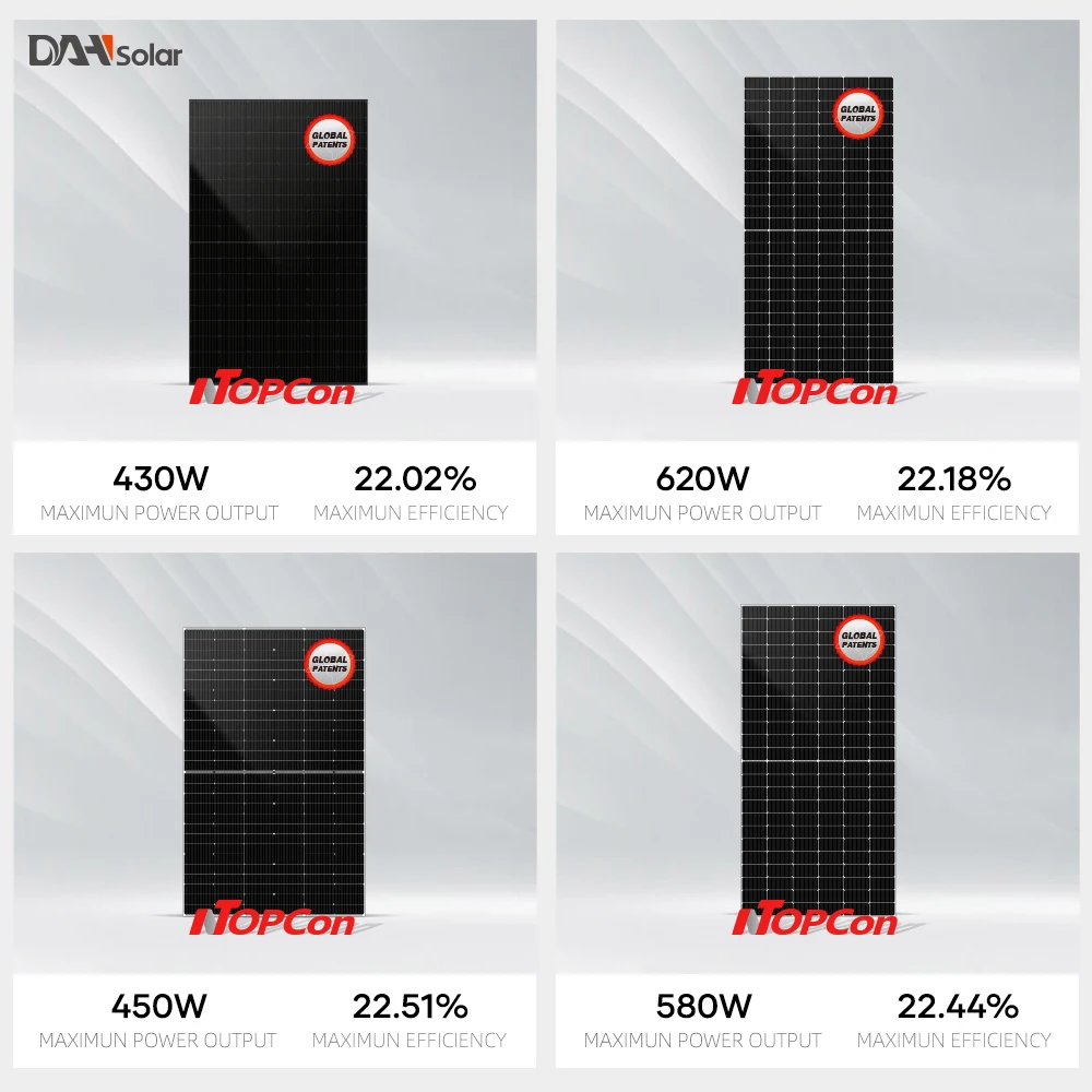 High Power Half Perc 144 Cells  Module 435W 455W  panels 445 Watt 1000 W PV Solar Energy Panel