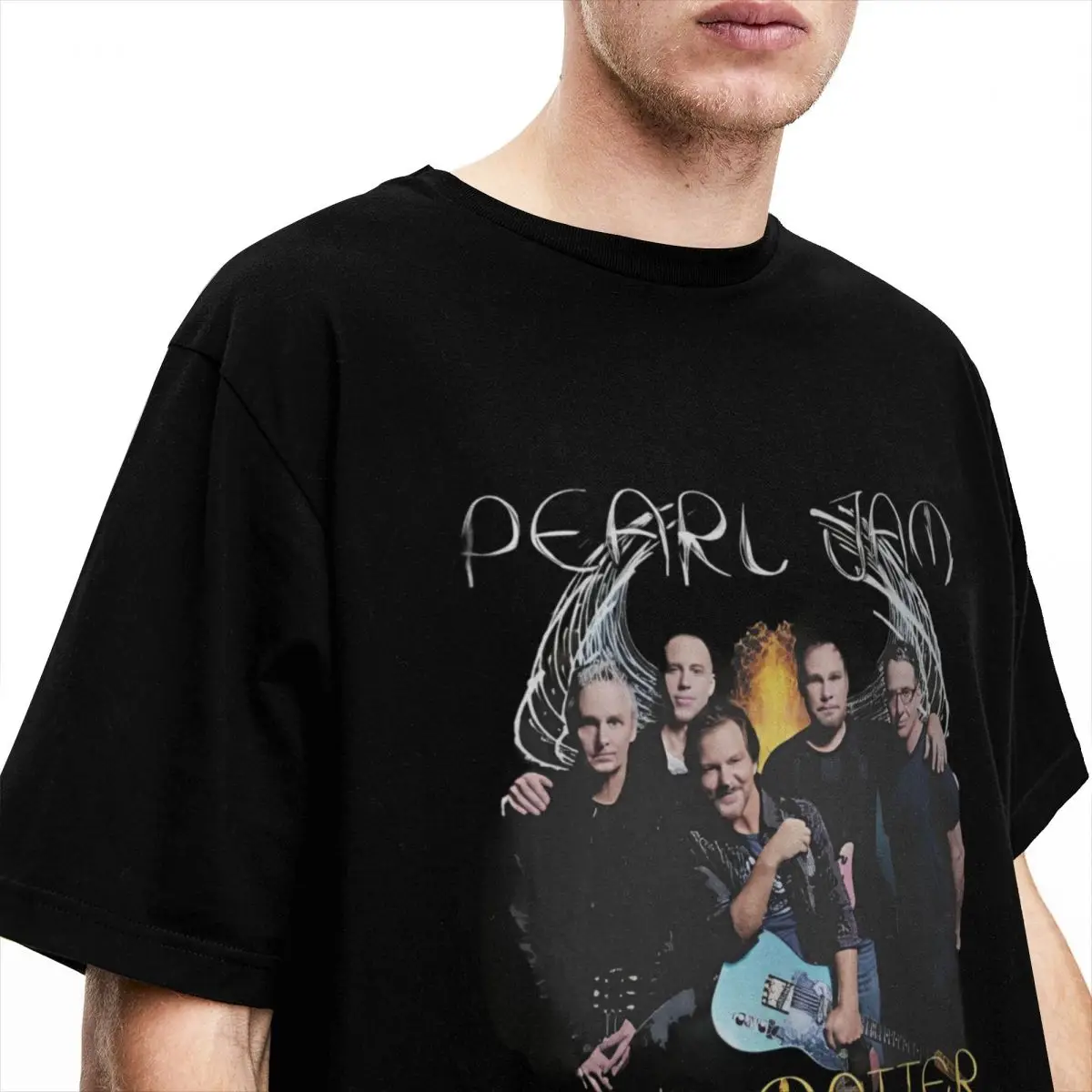 Novelty Dark Matter World Tour Pearls Jam Rock Band 2024 T-Shirts Men Women's Cotton Tees Shirt Graphic Clothing