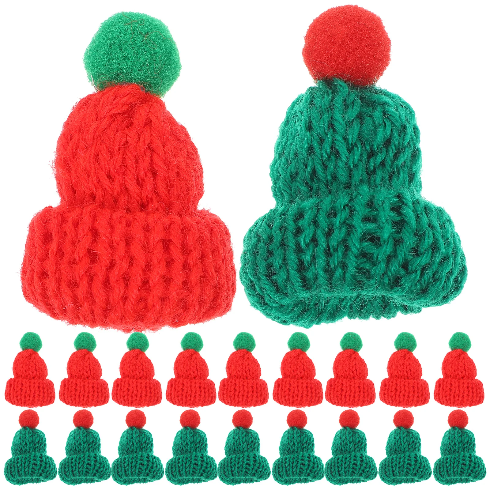 

20Pcs Miniature Christmas Hats DIY Crafting Projects Wine Bottle Covers Safe Durable Decor Baby Shower Thank You Gifts
