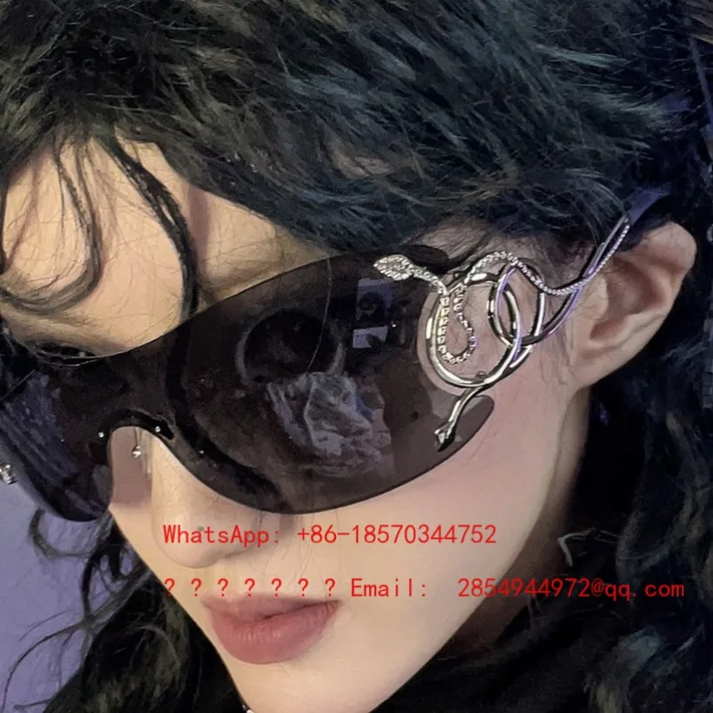 American Spirit Snake One-piece Rimless Sunglasses Super Cool Heavy Industry Sunglasses