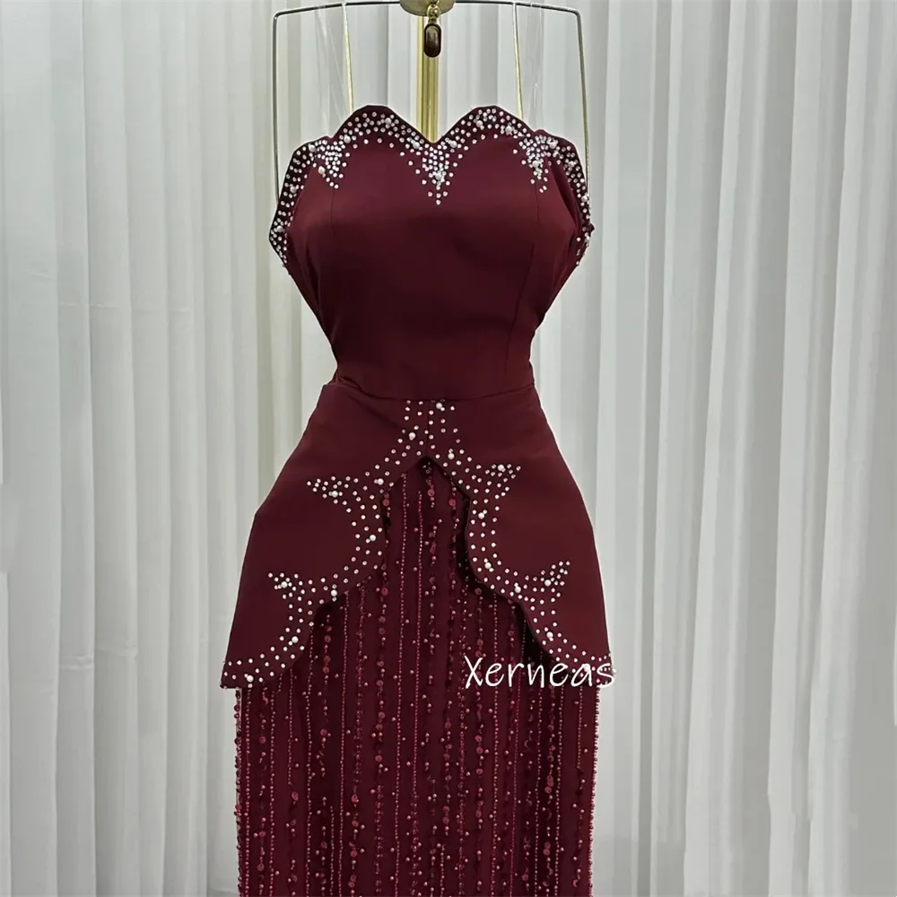 Sukienki na zamówienie, długie, bez ramiączek, sznurowane, z dżetami i koronką, luksusowe, eleganckie, wieczorowe, na przyjęcie, wesele, dla kobiet, na specjalne okazje.