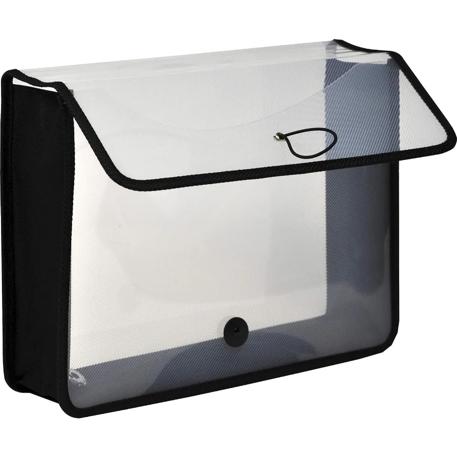 拡張可能なポリ財布、書類や手紙をクリアに見せる、9-1/2インチ x 12インチのサイズ、3インチのガセット付き、整理に最適