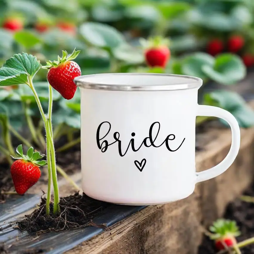 Bride Team Printed Mug Bridal Shower Party Wine Juice Cups Creative Coffee Cup Bachelorette Bridesmaid Mugs Maid of Honor Gifts