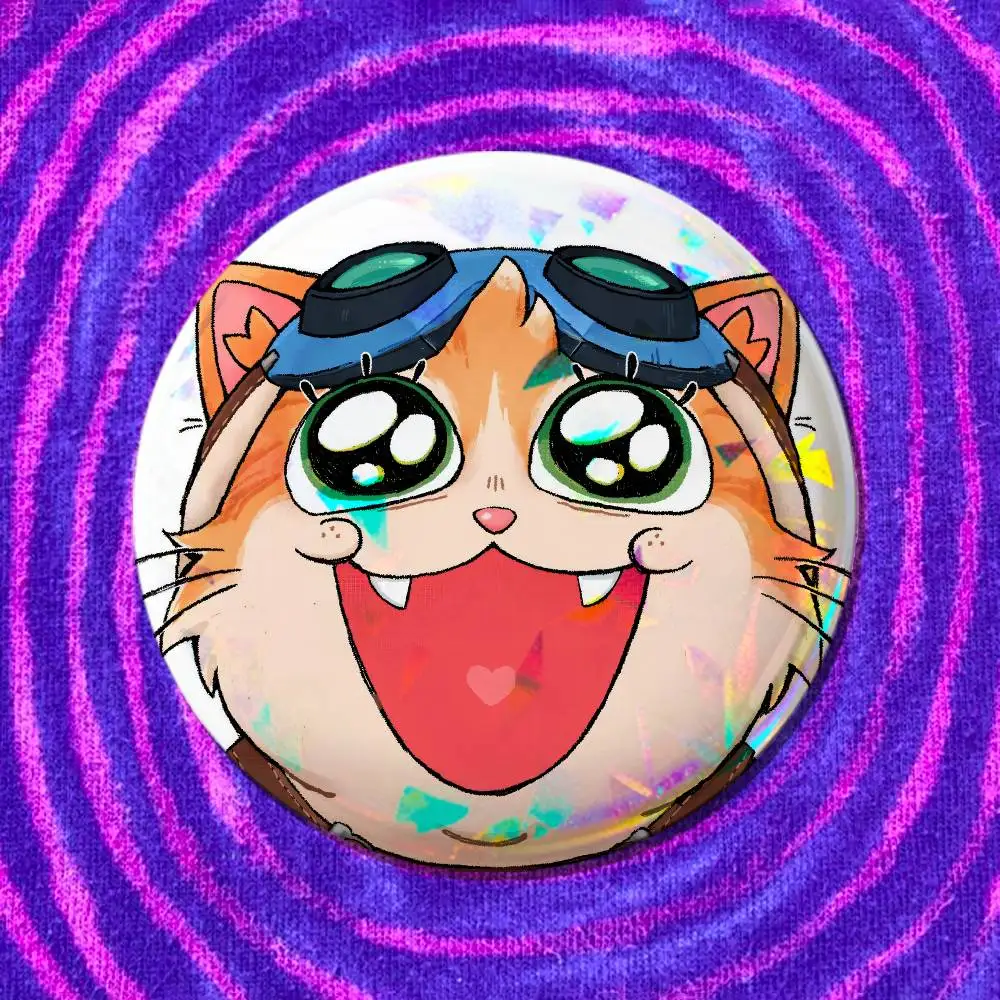 Button Round Metal Brooch Gift Custom Collectible Ita Bag Pins For Jetpack Cat Overwatch Enamel Pin Badge