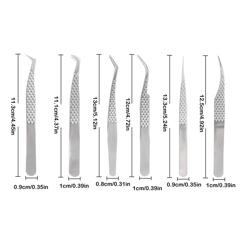 1Pcs Eyelash Tweezers Extension Stainless Steel Superhard Tweezers With Fiber Tips High Precision Anti-Static Tweezers