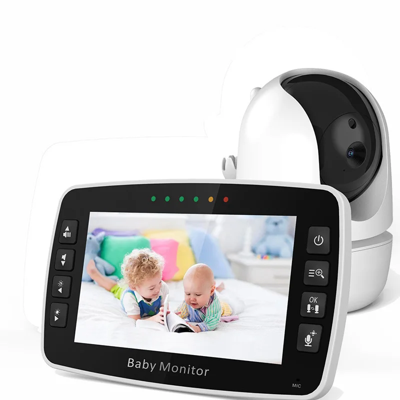 

BabyStar 4.3Inch IPS Screen Wireless PTZ Intercom Baby Monitor Temperature Display Nanny Cam Long Distance Baby Sitter Camera