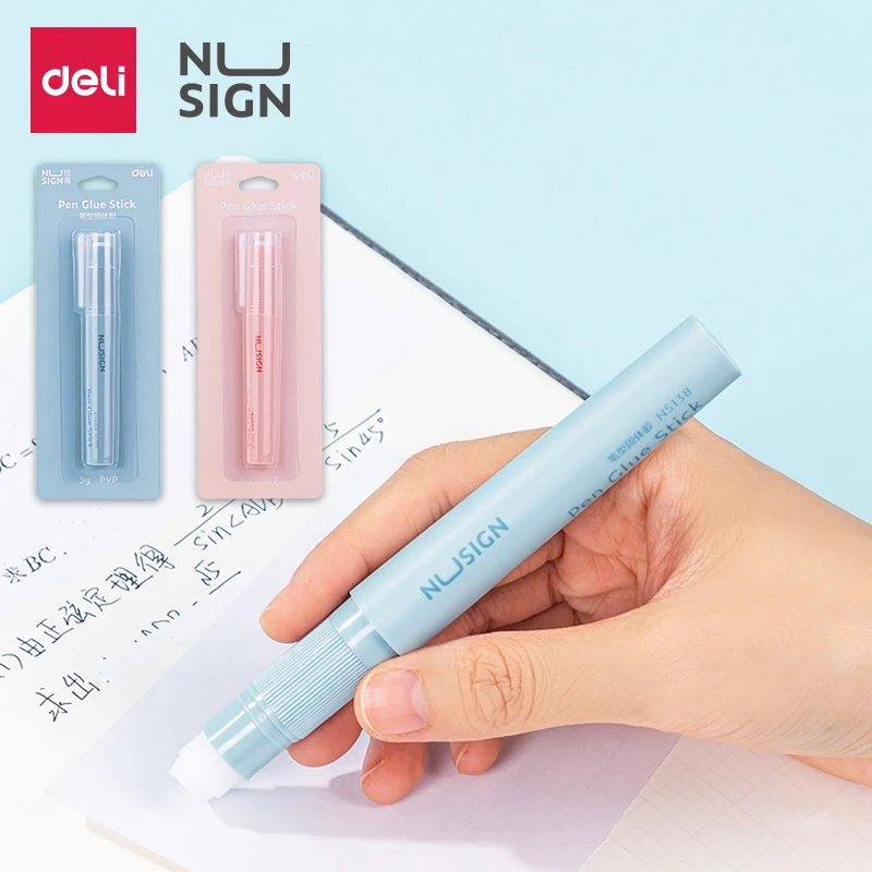 Deli NIUSIGN Pen-type Solid Glue High Viscosity Student Handmade Supplies Portable Cute Transparent Solid Glue