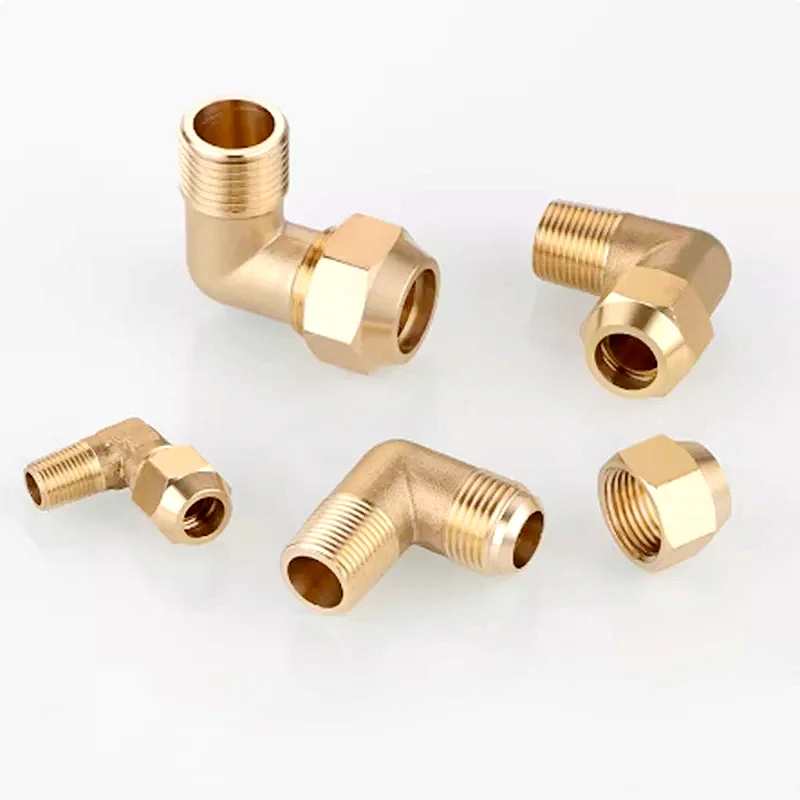 G1/2 1/4 3/8 Male Thread To 10~16mm Brass Flares Elbow Connectors Air Conditioning And Refrigeration Fitting Garden Supplies