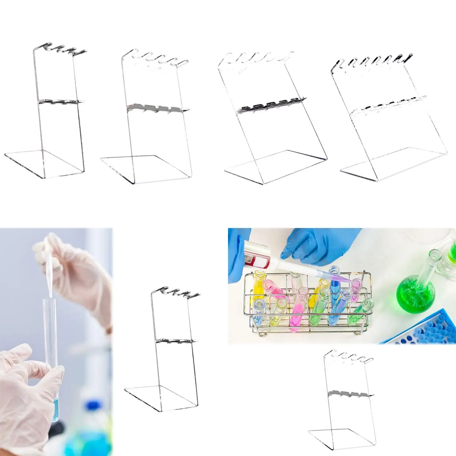 Lab Pipette Rack Acrylic Pipette Stand Scientific Instrument Organizer Accessories Pipettes Are Not Included Pipettor Holder