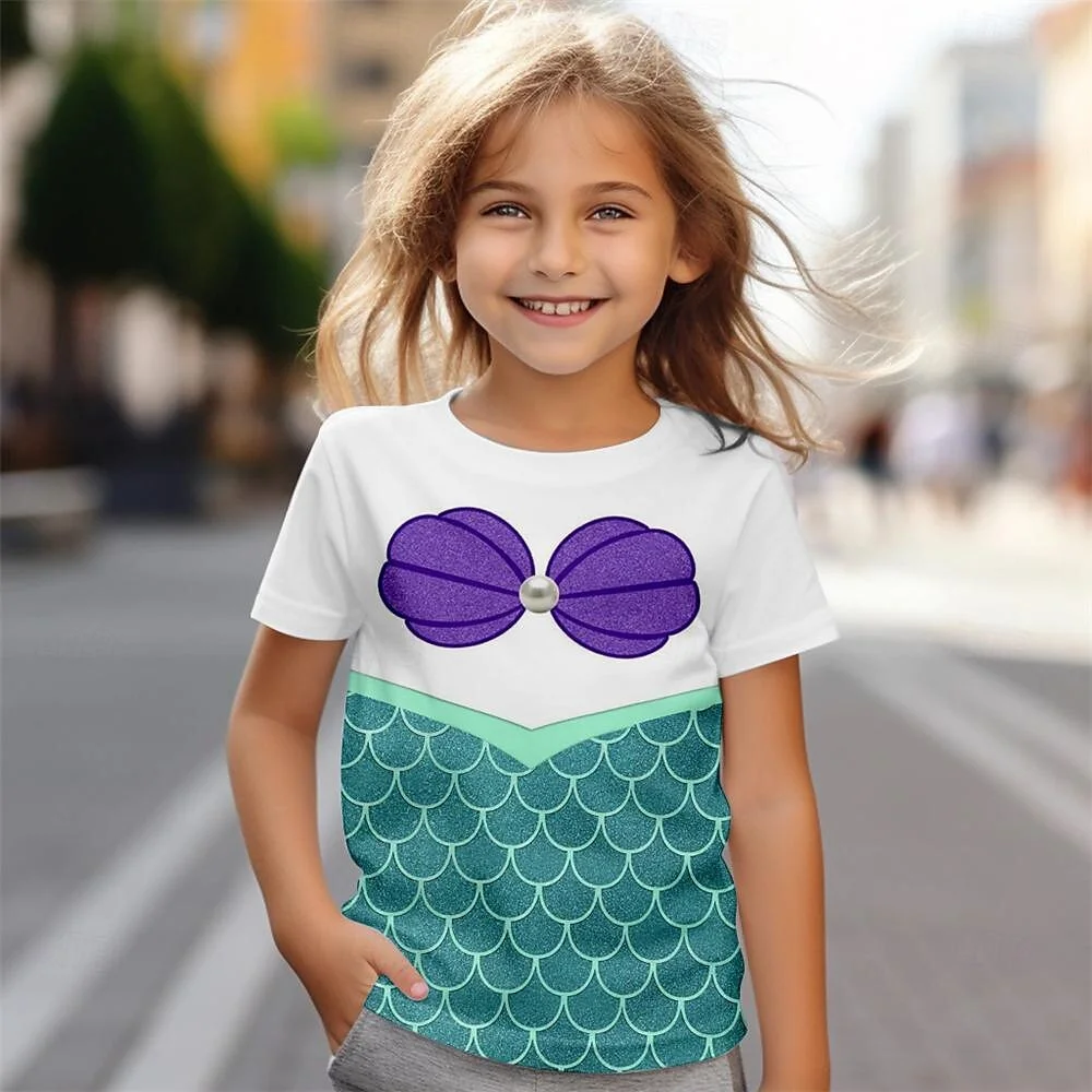 

Funny Baby Girl T-Shirt Summer Casual Comfortable Breathable Short Sleeve 3d Printed Fun Girls' T-Shirt Children'sclothing