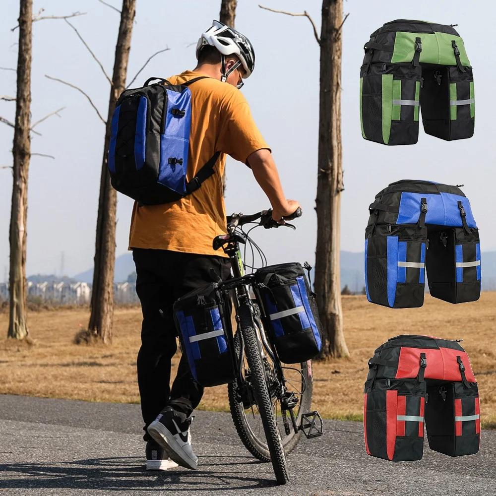 Rhinowalk Bike Pannier Bag 70L 3 In 1 Large Capacity Luggage Bag Bike Travelling Case Bike Tail Pannier Double Side Bike Bag