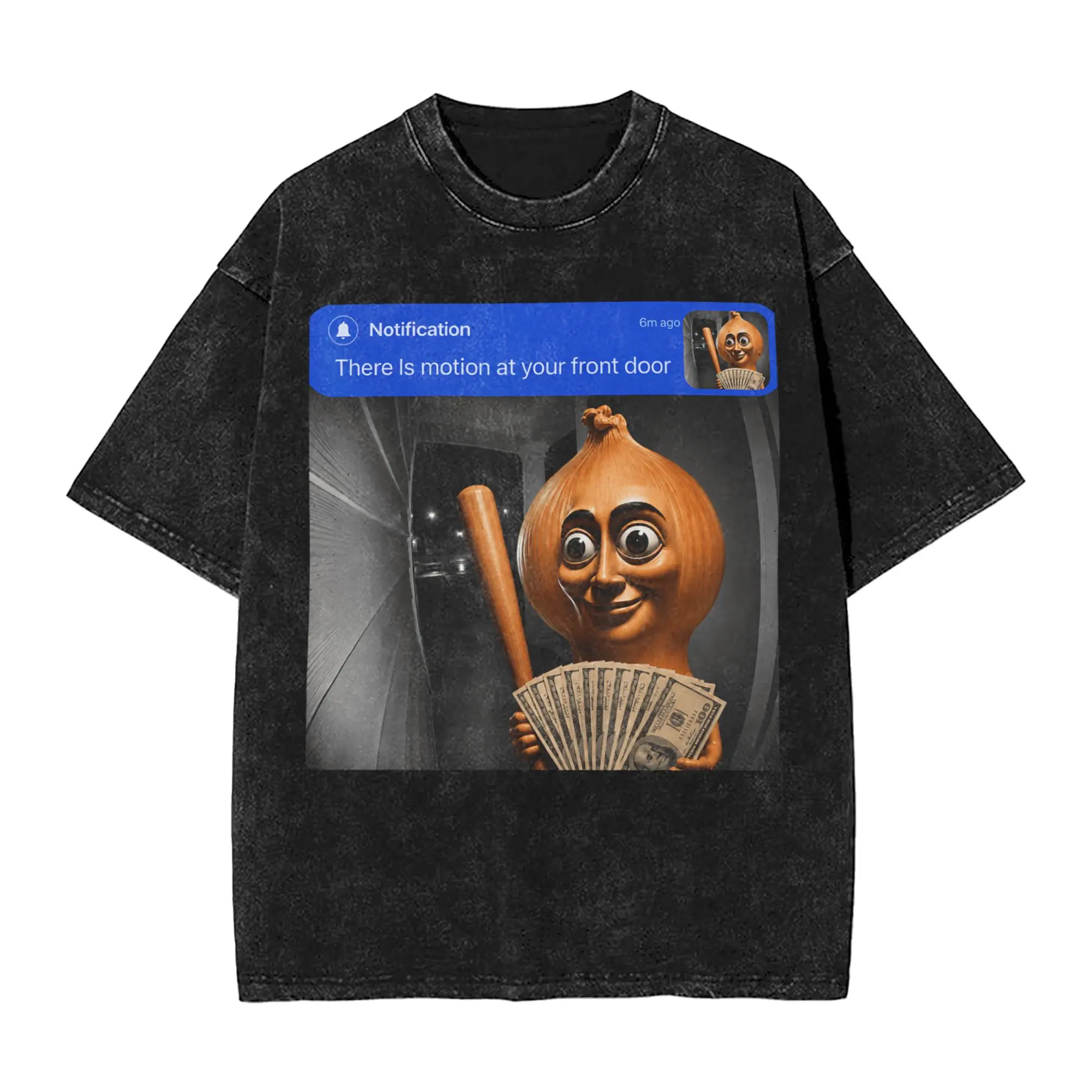 Mens T Shirt There is Motion at Your Front Door Onion Tung Sahur T Shirts Trendy Cool Summer Tee Shirt Retro Loose Cotton Tops