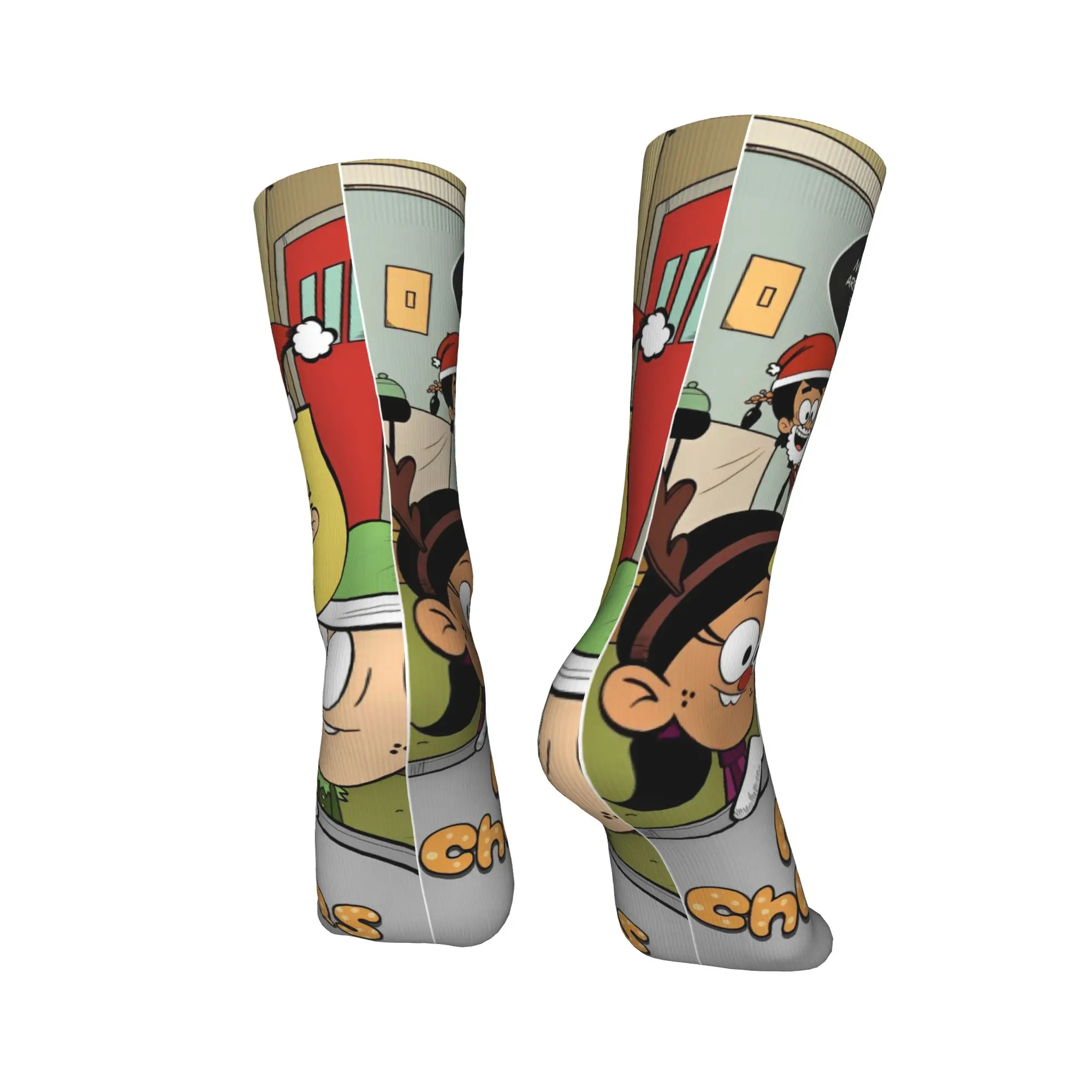 L-Loud Houses Familie Cartoon Socken Lässige Strümpfe Herbst Rutschfeste Paar Socken Mittelweiche individuelle Skateboard Socken