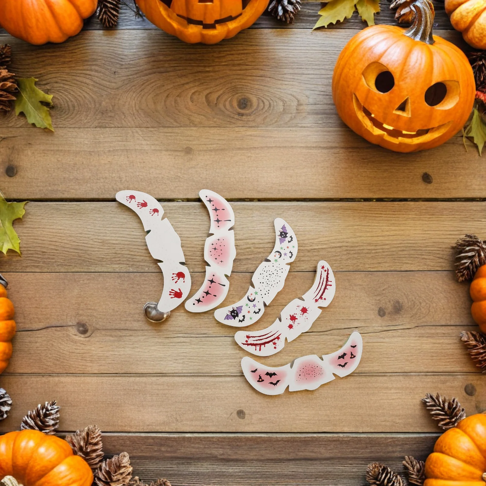 

10 Pcs Horror Face Stickers Makeup Patches for Halloween Prank Decals Cosplay Temporary Tattoo