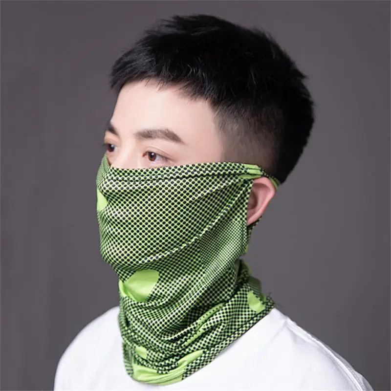 UV Protection Bandana Ice Silk Seamless Buffs Gaiter Headband Breathable Cycling Mountaineering Face Shield Men Scarf Headgear