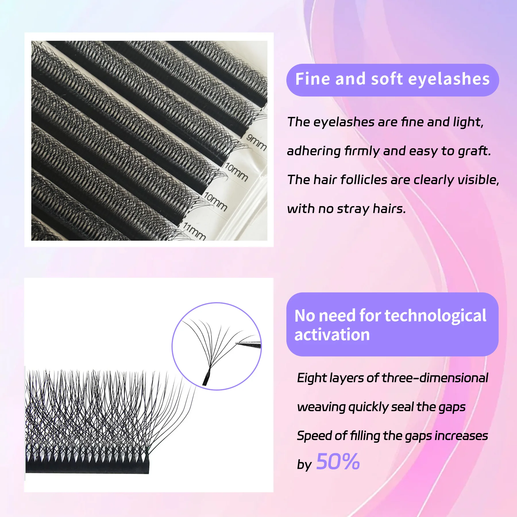 8D Clover Lashes W-Shape Prema - Red Clover Flower 评论和价格