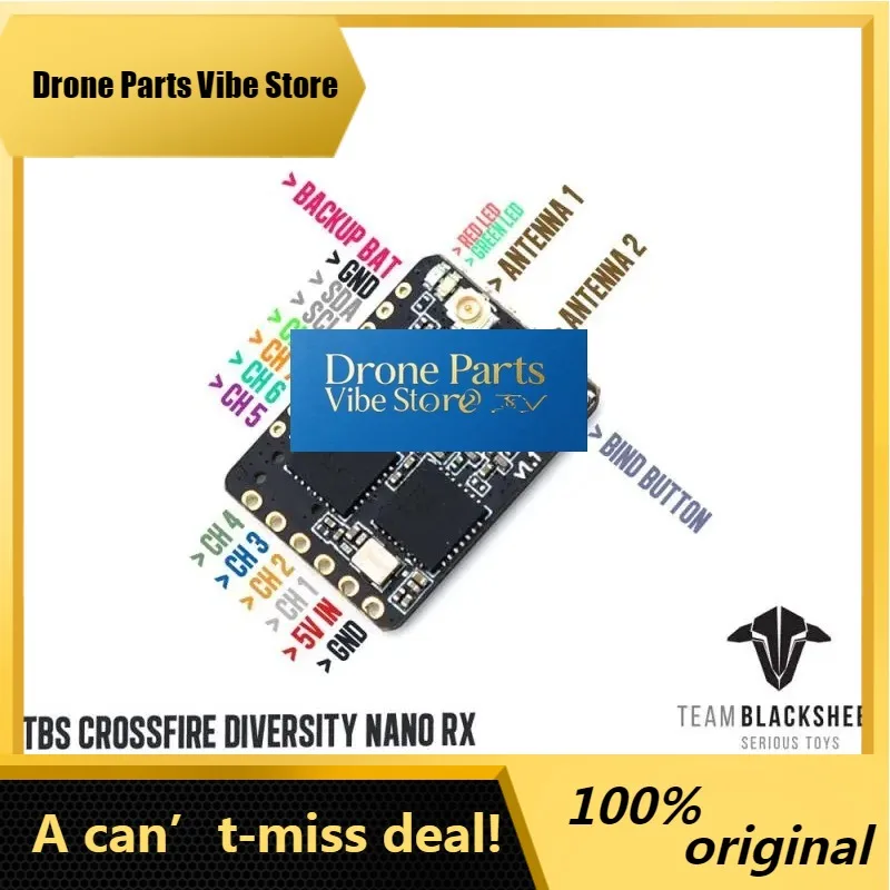 

DronePTBS CROSSFIRE DIVERSITY NANO RX - FPV LONG RANGE DRONE RECEIVER Support CRSF PPM SBUS For RC