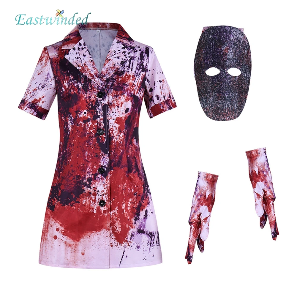 

Костюм медсестры из игры Return Silent: униформа, маска, перчатки, платье, наряд для женщин на Хэллоуин, карнавал, вечеринку