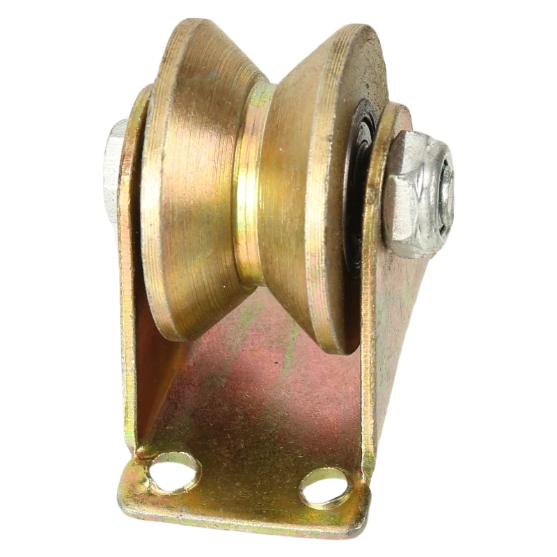60MM Diameter Heavy Duty Triangle Wheel - U-Shaped Bearing Groove Pulley Track Wheel & Movable Door Caster Guide Wheel