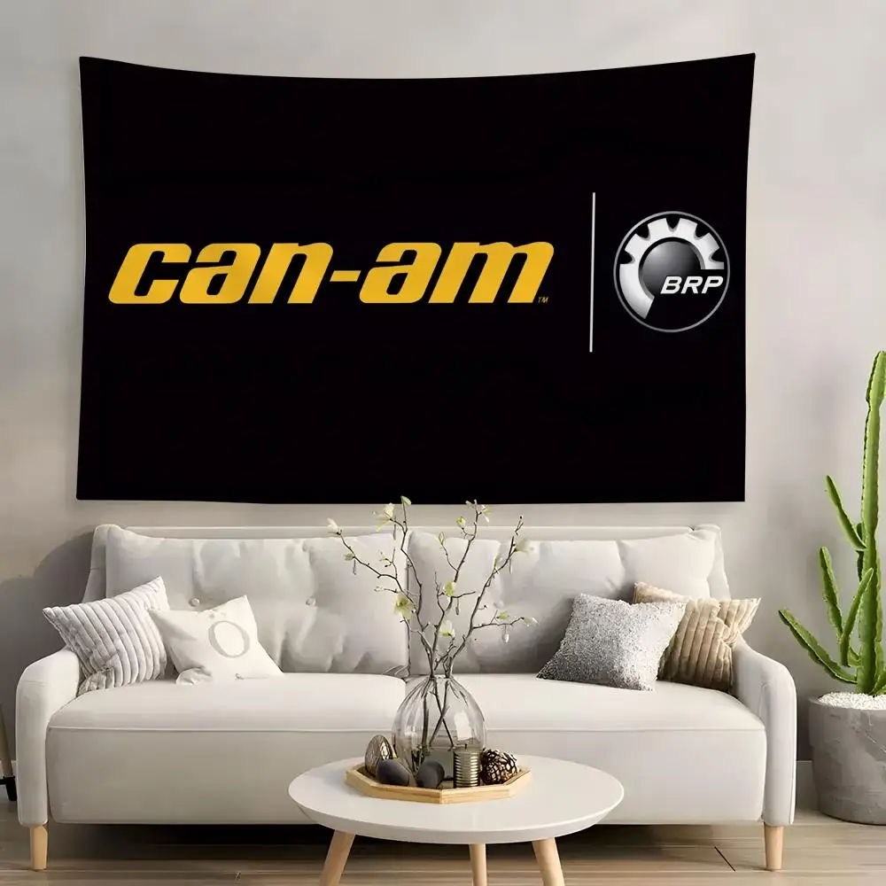 

C-CAN-AMS BRP Racing Moto Tapestry Custom Home Living Room Bedroom wall decor Wallpaper Backdrop Cloth With clips