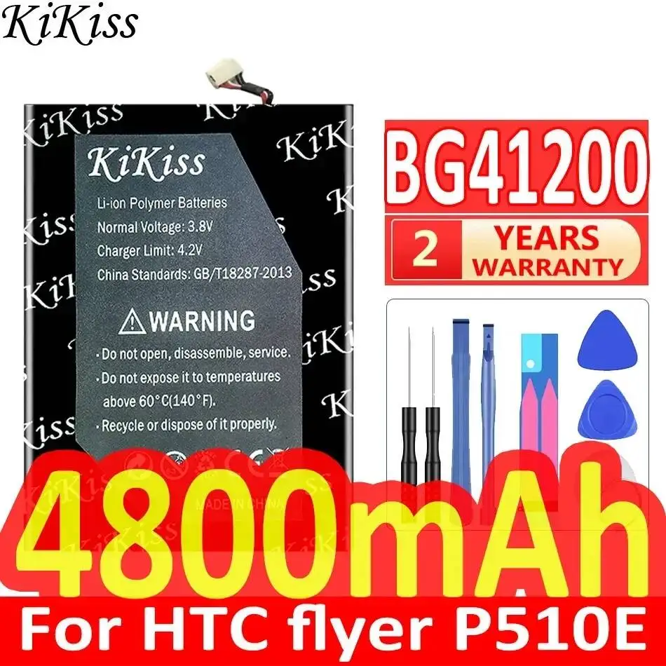 

Аккумулятор для планшета HTC Flyer P510E с хорошими характеристиками при низких температурах, 4800 мАч, премиум-класса, замена BG41200