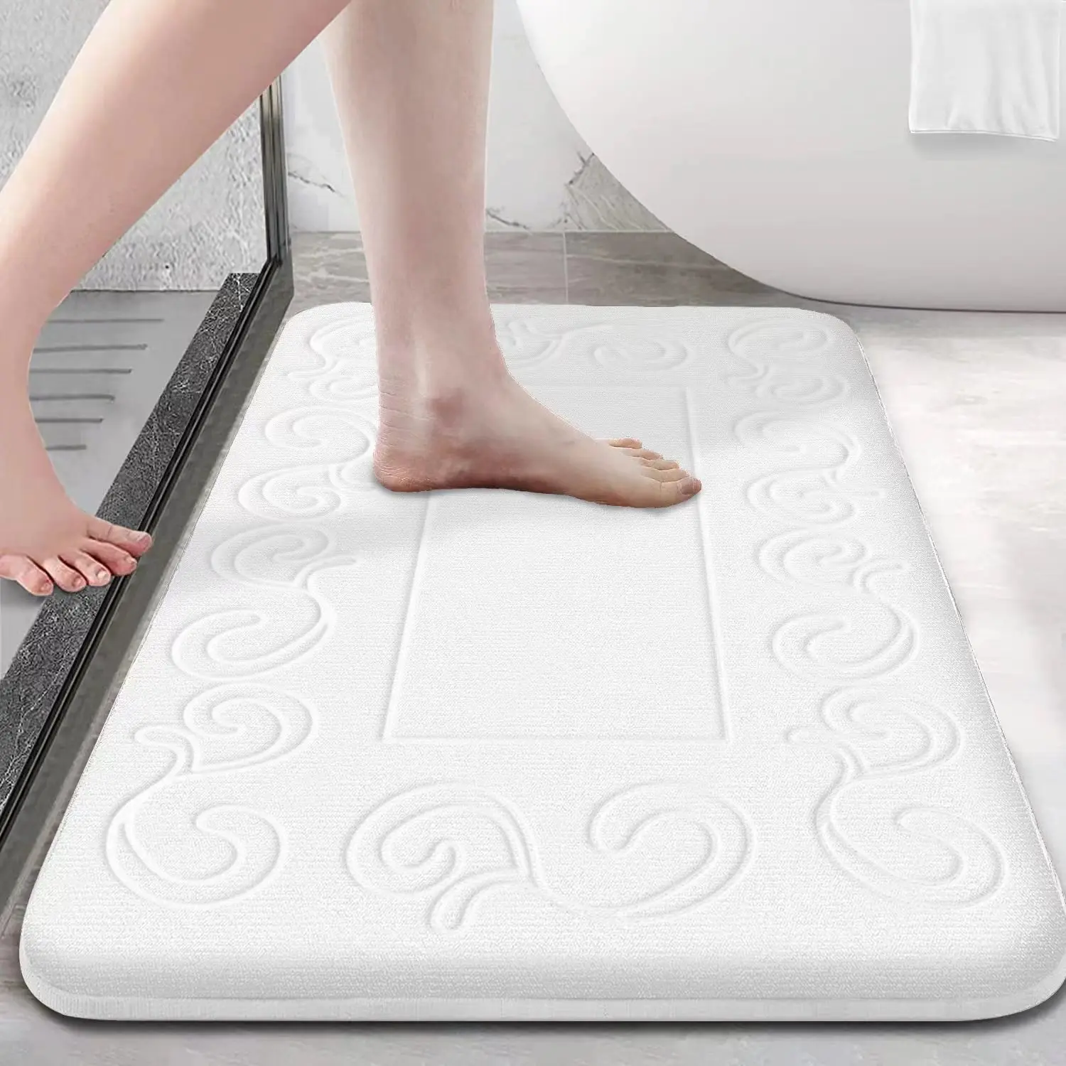 Anti slip absorbent bathroom mat bath mat ultra soft bathroom carpet machine washable bath rug home decoration