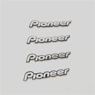 4pcs/lot Hi-Fi Speaker audio Speaker 3D Aluminum Badge Emblem stereo sticker for Pioneer 55x10mm