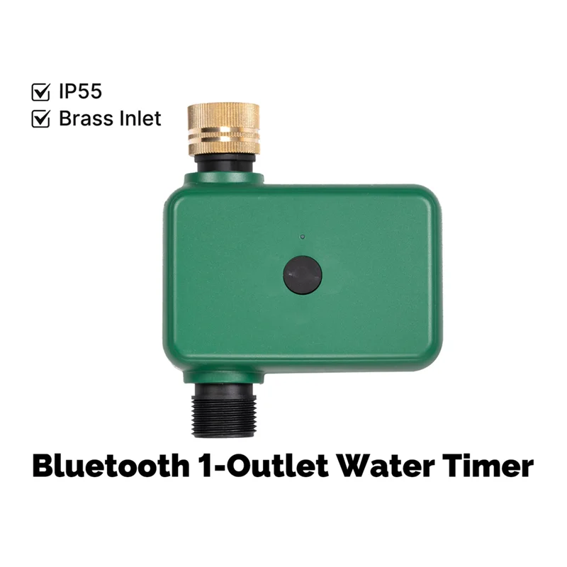 Tuya Smart Bluetooth 1-Outlet Water Timer Valve Spinkler Rain Delay Auto Programmable Controller Filter Washer