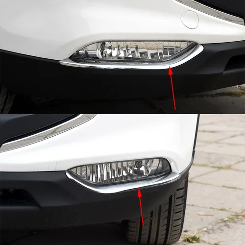 Imagen 2 del producto Tira de luces antiniebla para parachoques delantero de coche JAC Refine S3 T5, tira decorativa con embellecedor cromado