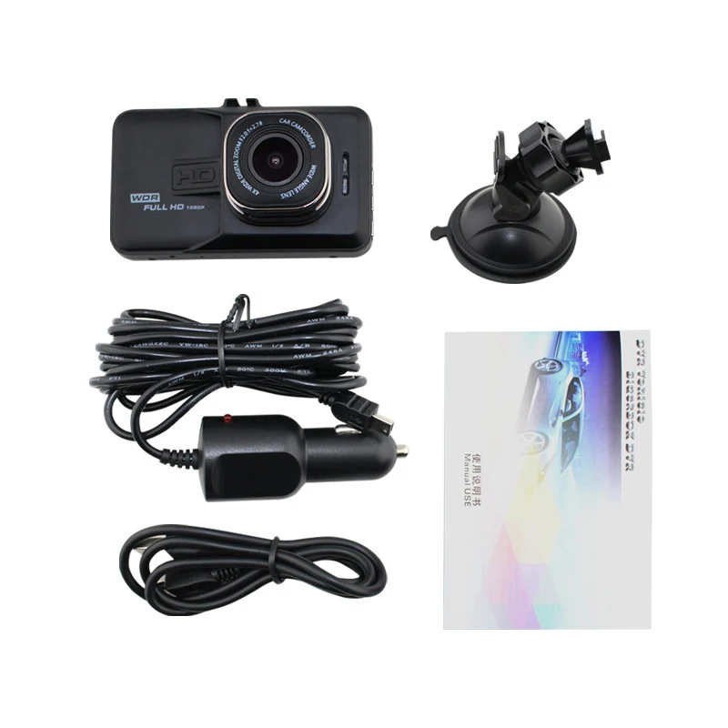 Car DVR 3 Cameras Lens 1080P Dash Camera Dual Lens Rearview Front+Inside+Rear Camera Car Video Recorder Auto Motion Detector