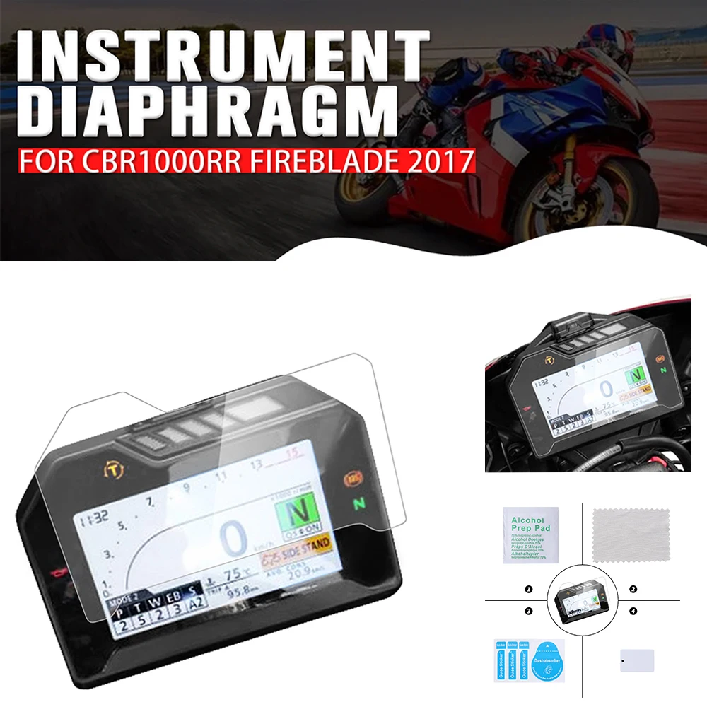 

Motorcycle Instrument Film Protector For Honda CBR1000RR 2017-2024 CBR600RR 2024 CBR1000 600 RR Scratch Cluster Screen Protector