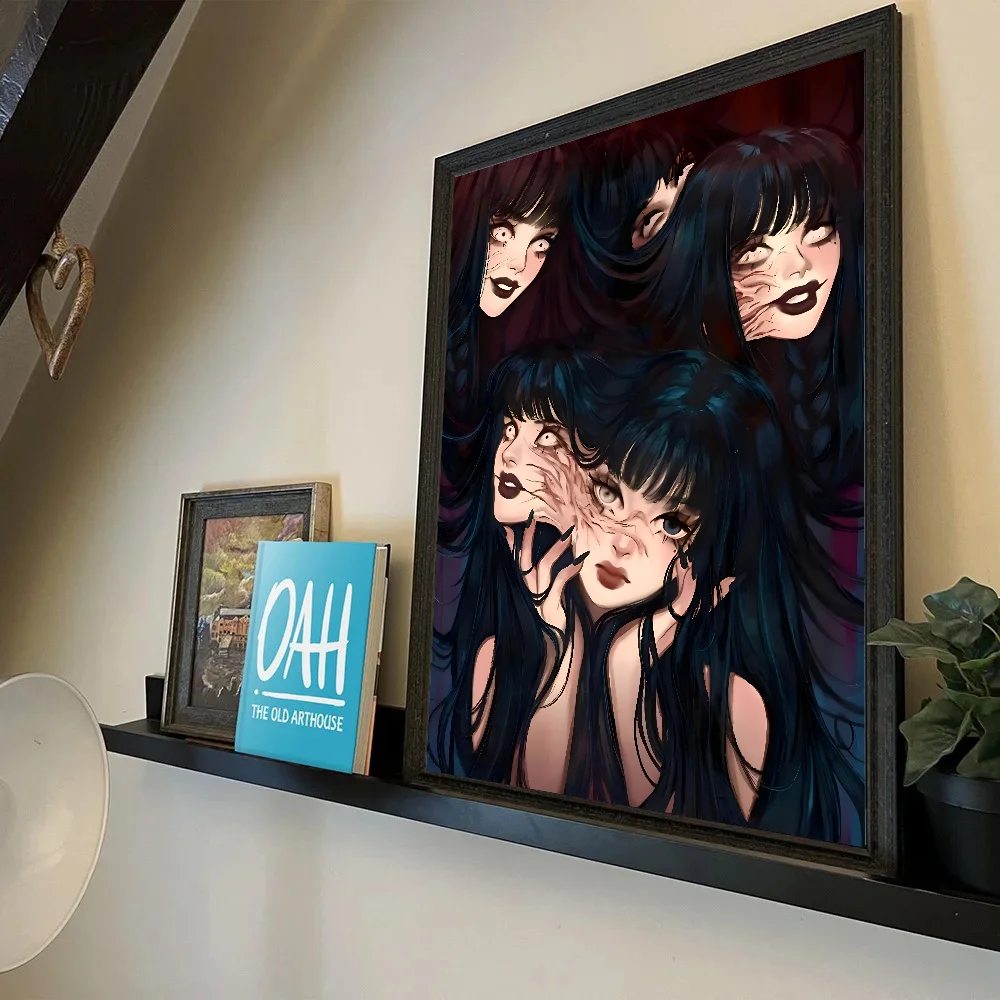 1 قطعة Ito Junji Tomie الكلاسيكية خمر المشارك ذاتية اللصق الفن ورق مقاوم للماء ملصق مقهى بار غرفة جدار ديكور