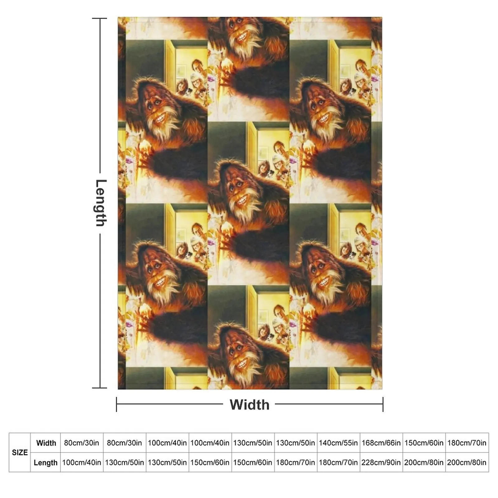 Harry and the Hendersons Throw Blanket funny gift Nap Blankets For Sofas Retros Cute Bed Fashionable Blankets