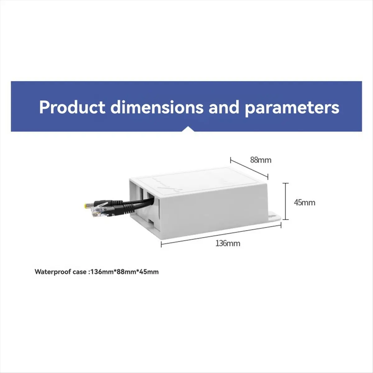 Waterproof Gigabit POE Splitter 1000/2500M IEEE 802.3af/At Adapter for Outdoor IP Camera CCTV Security System 25W