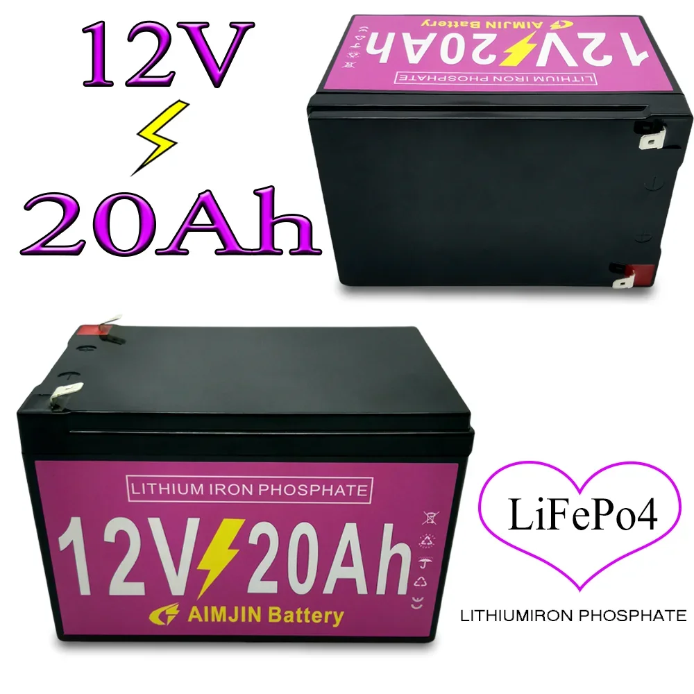 

2025 New LiFePO4 Battery 12V 20Ah Pack Lithium Iron Phosphate Batteries Built-in BMS