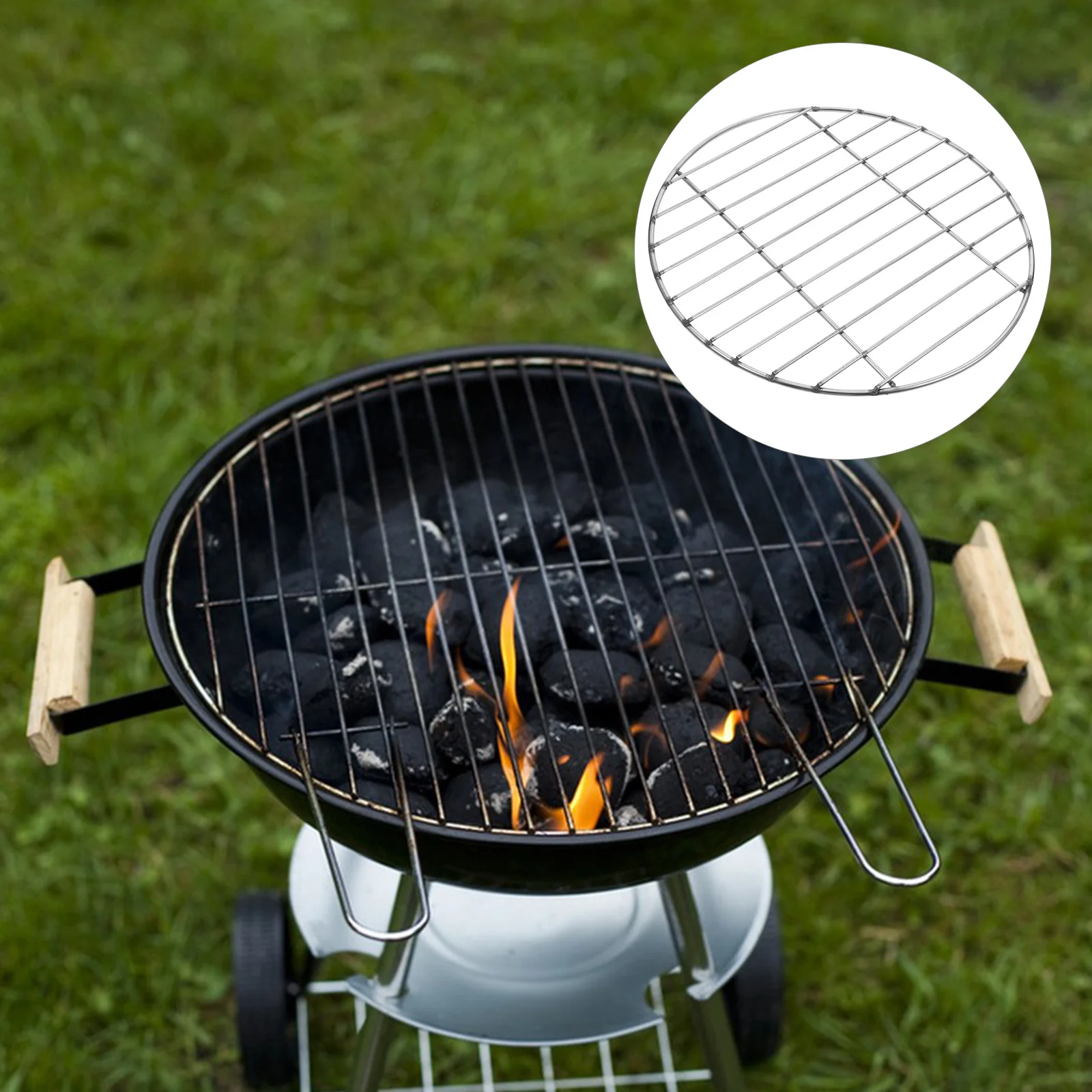 

Bbq Barbecue Net Cooking Grill Grate Rack for Nets Accessories Charcoal Accessory Silver Wire Mesh Dad