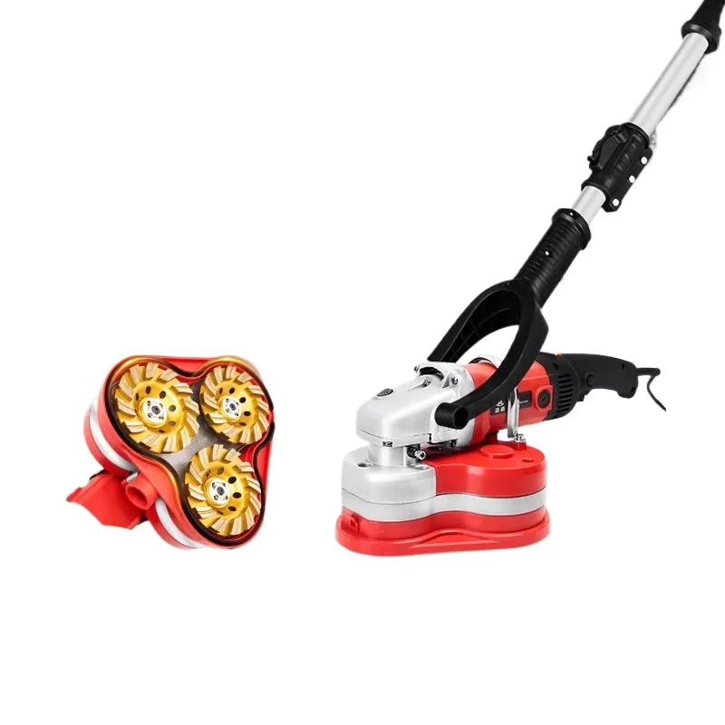 

Handheld three-head grinder, dust-free electric floor grinder, concrete cement floor polishing and renovation