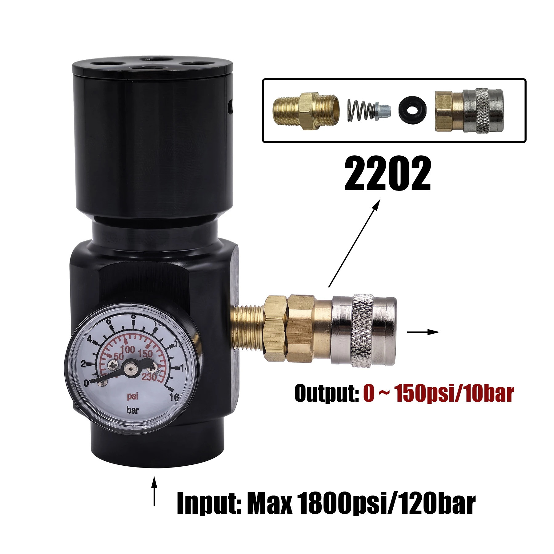 regulador portatil do micro co2 do ar de hpa regulador da baixa pressao adaptador padrao americano ferramentas pneumaticas 0150psi 01