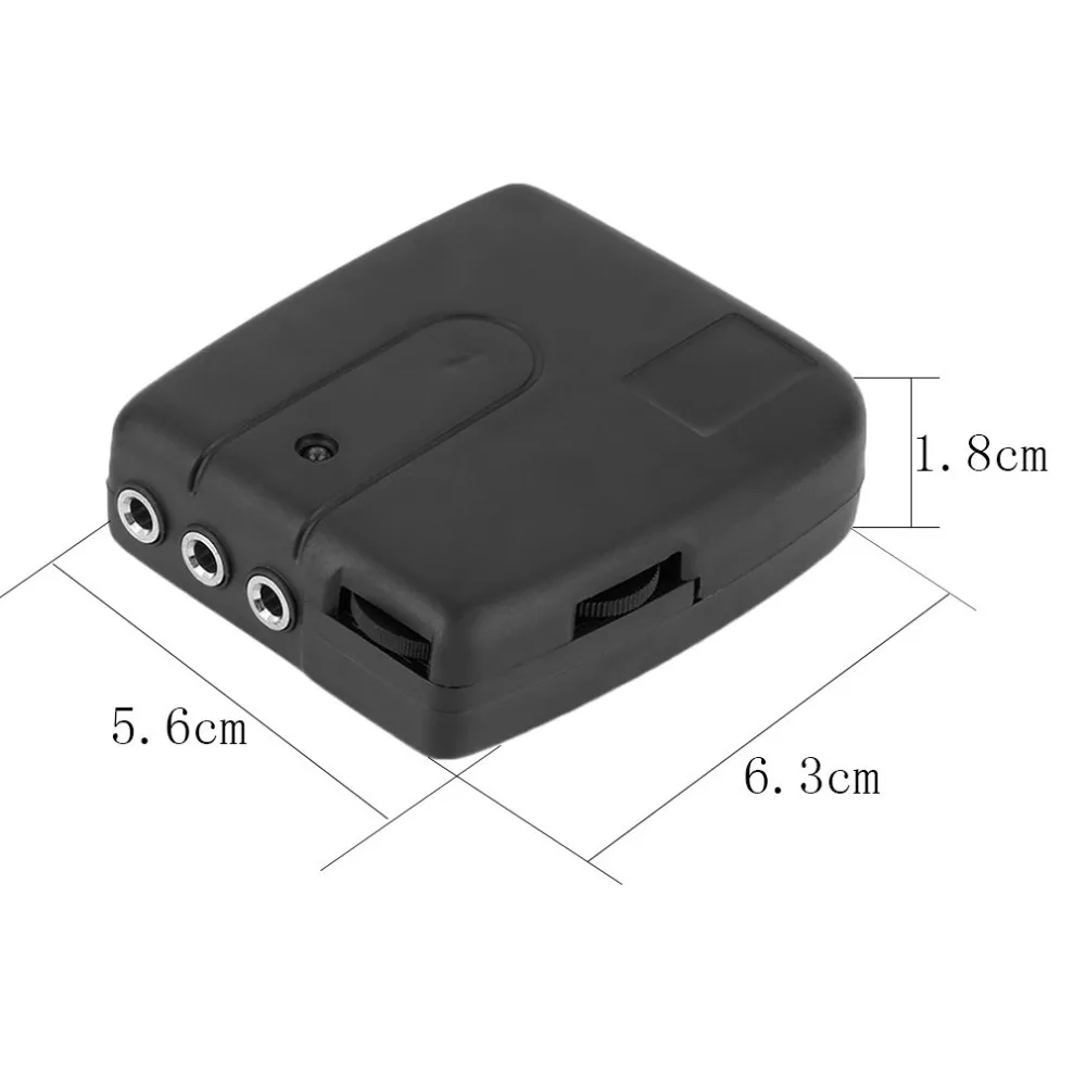 Universal Black Headset Helmet 2 Way Intercom MP3 Communication System Interphone 3.5MM Plug With MIC For Motorcycle intercomuni