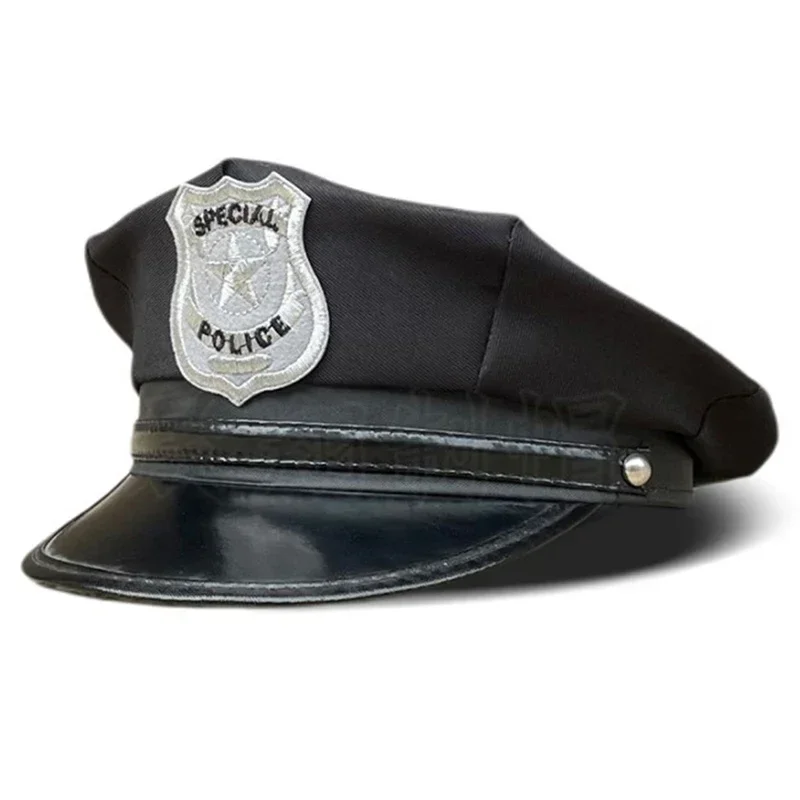 1PCS / 4PCS Erwachsene Polizei Hut Octagon Flachen Hut Cosplay Leistung Maskerade Spaß Requisiten Polizei Hut Uniform Zubehör – Detail 7