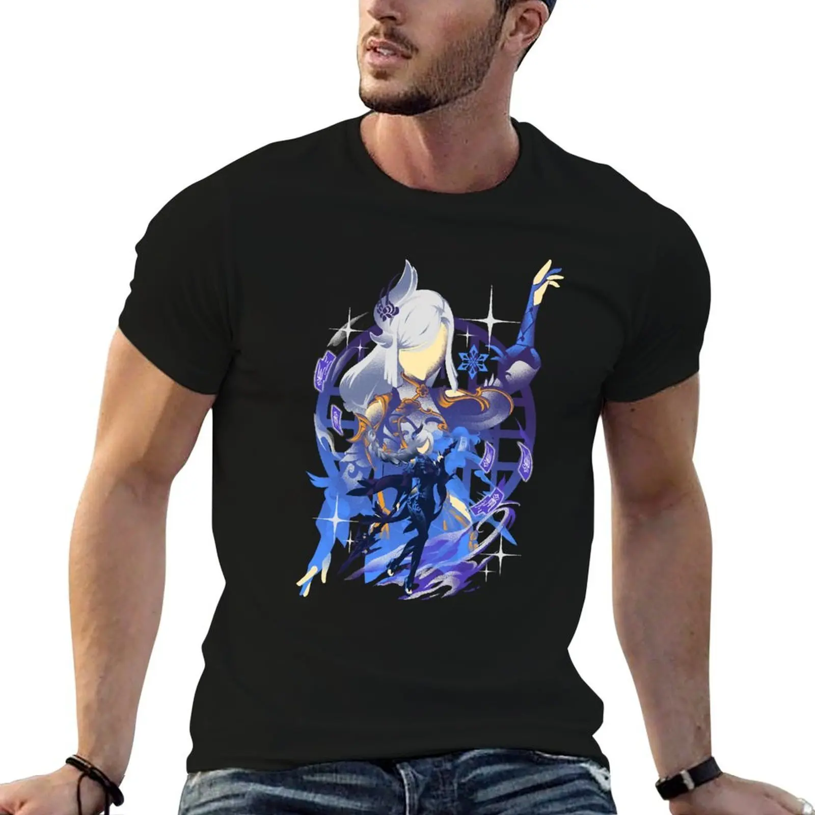 

Lonesome Transcendence Shenhe T-Shirt t shirts for man cotton funny cotton tshirt 100% t shirts for man graphic vintage T-shirt