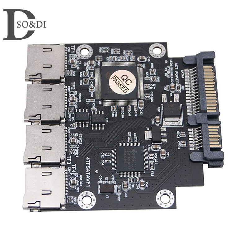 1Pcs 2.5 Inch 4 TF To SATA Adapter Card Self-Made SSD Solid State Drive For Micro-SD To SATA Group RAID Card