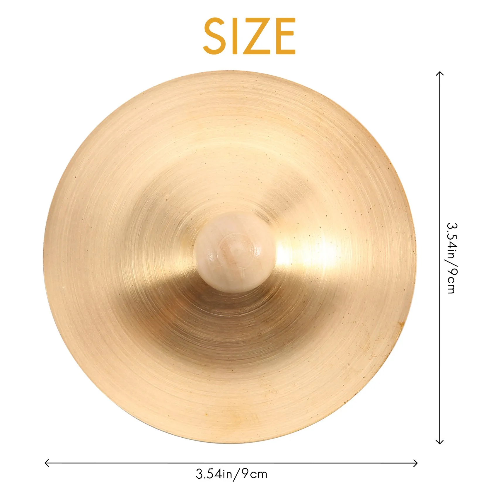 손 타악기 구리 심벌즈, 어린이 악기 교육 장난감, 황동, 9cm