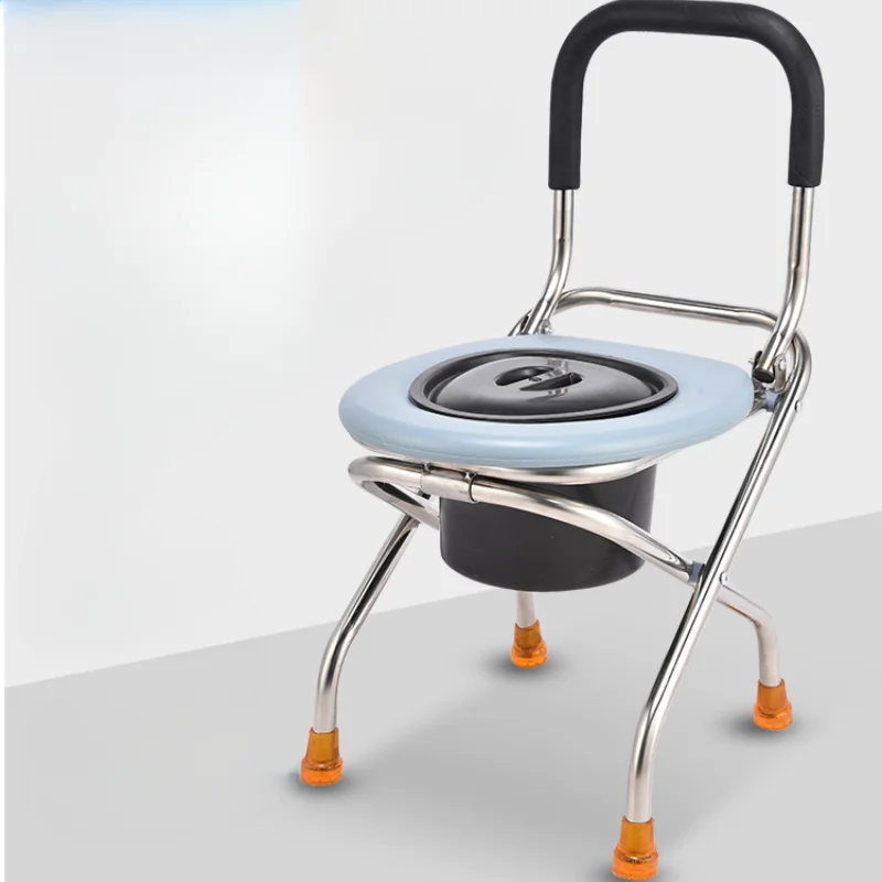 Folding Bath Seat Bold Reinforced Stool Stainless Steel Toilet Seat Stable Comfortable Shower Chair