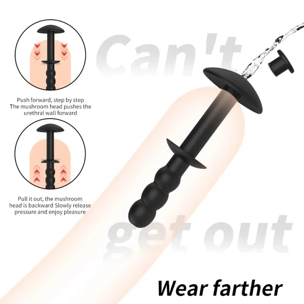 Silicone Antibacterial Urethra Catheter Sounding Horse Eye Rod Penis Plug Masturbation Insertion Urinary Dilator Sex Toys view 3
